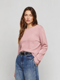 Relaxed Waffle Knit Long Sleeve Top