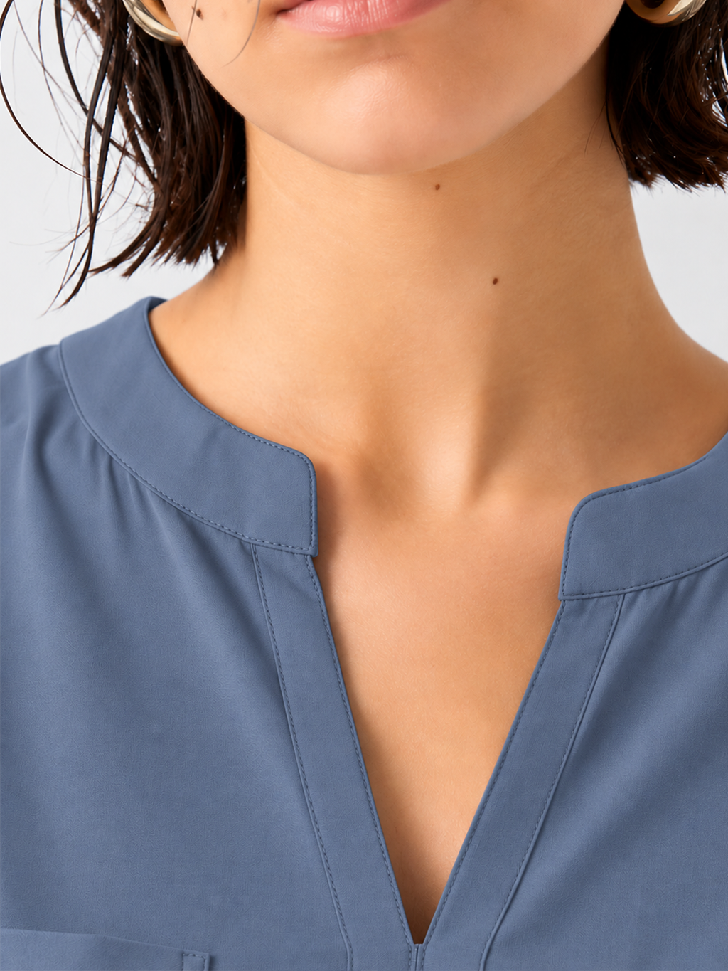 Brume * Split Neck Dual Pocket Sleeveless Top