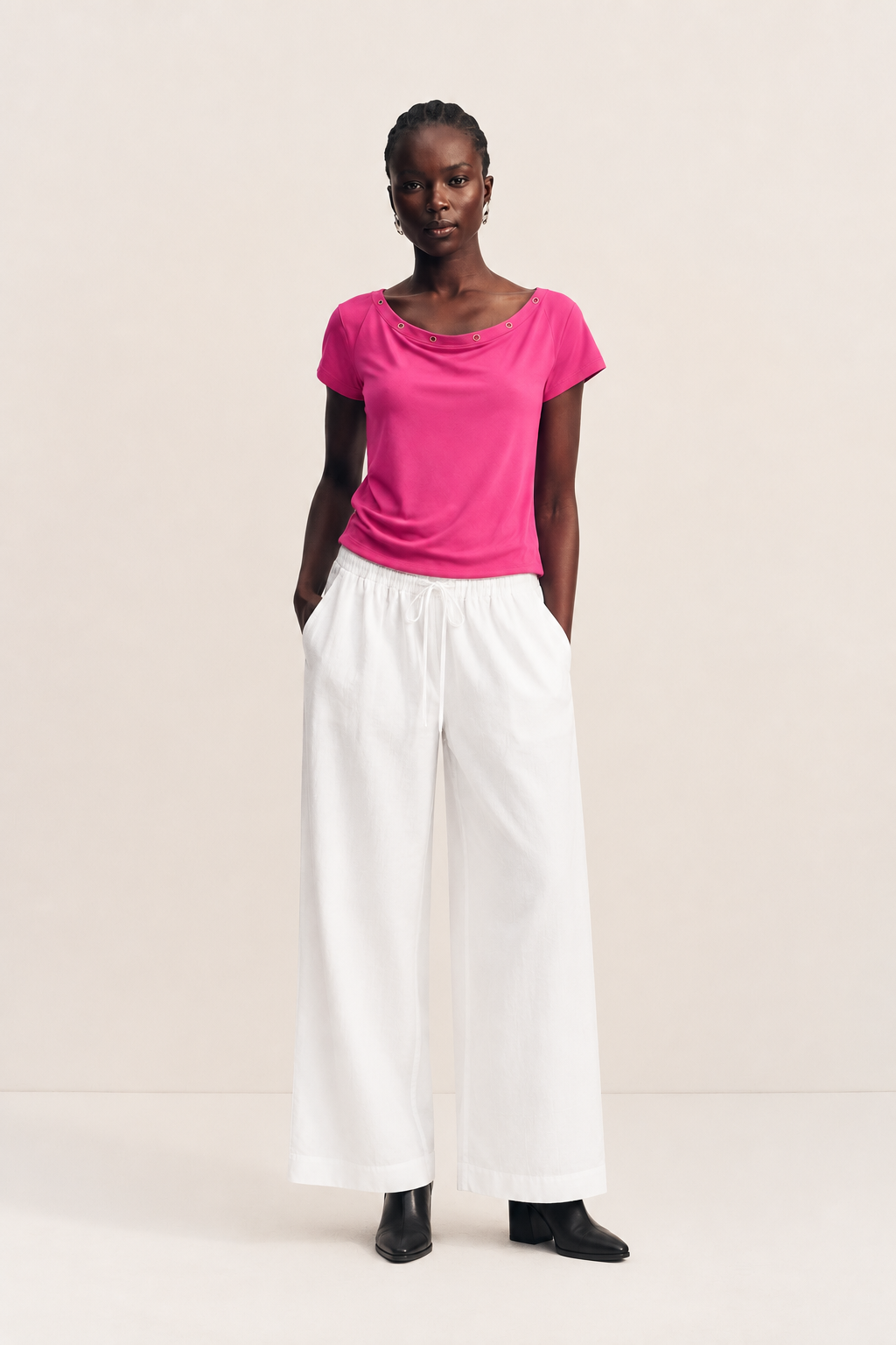 Pink Eyelet Top