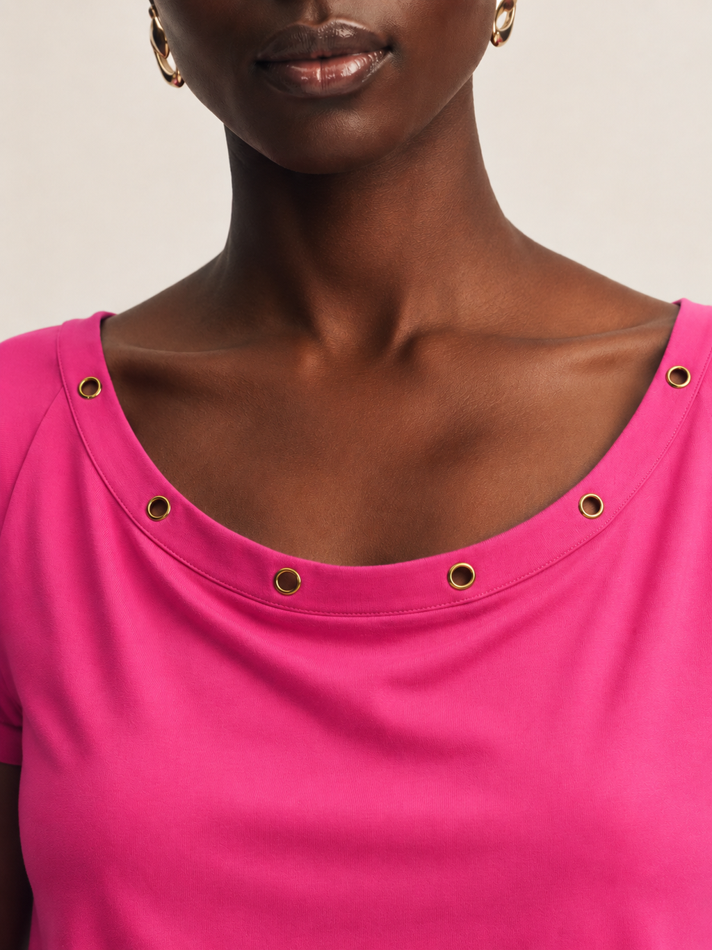 Pink Eyelet Top