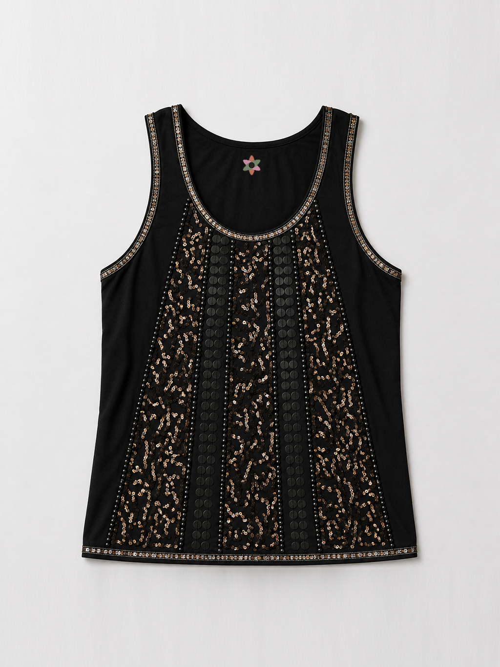 Nocturne * Stud Embellished Sleeveless Tank Top