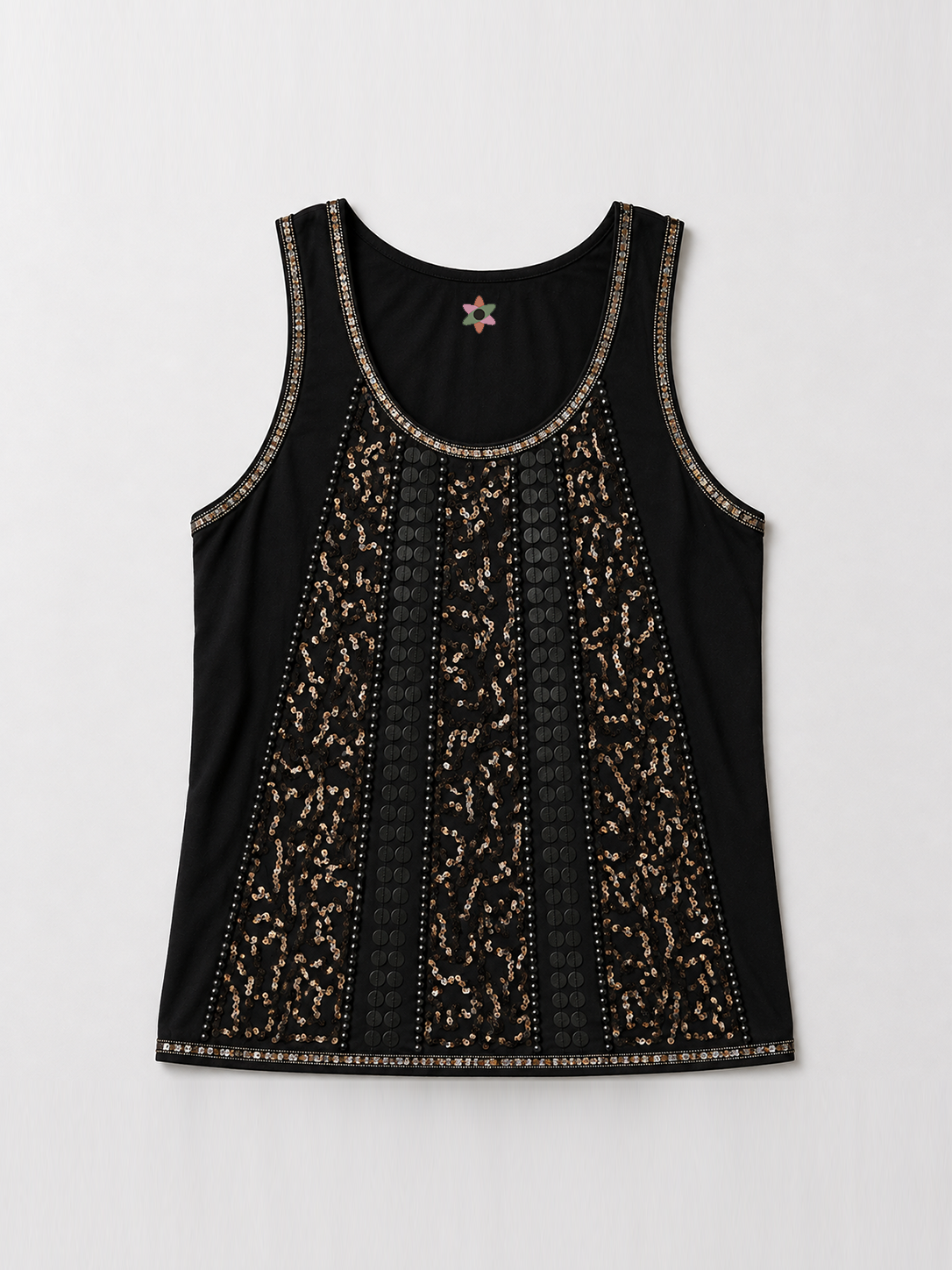 Nocturne * Stud Embellished Sleeveless Tank Top