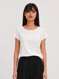 White Eyelet Top