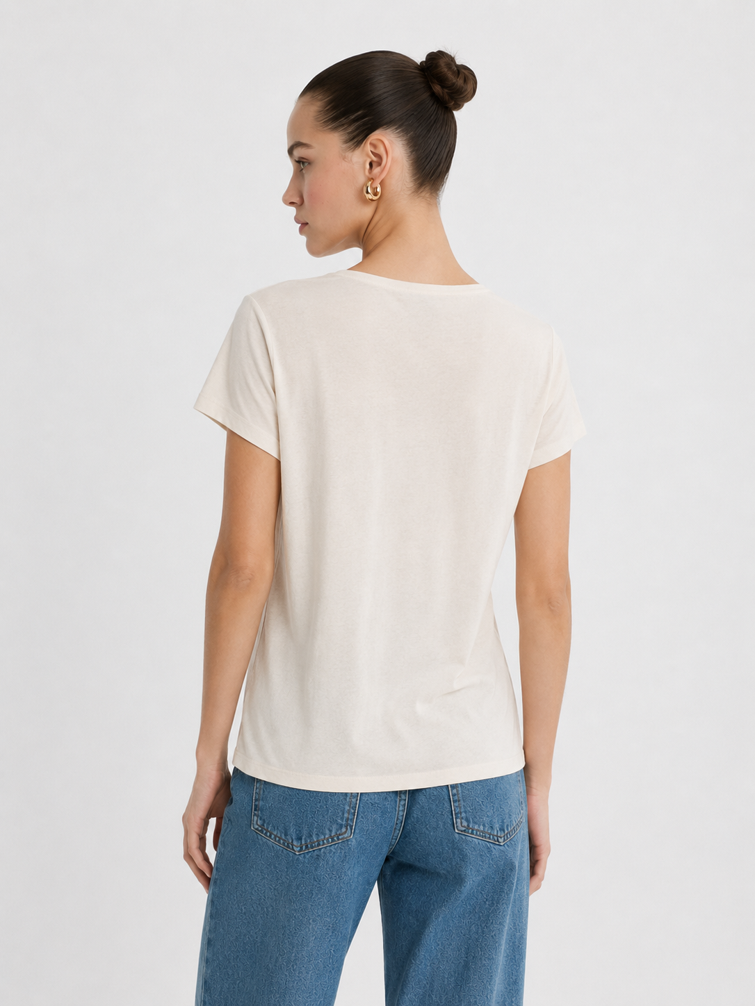 Dot Embroidery Cap Sleeve Top