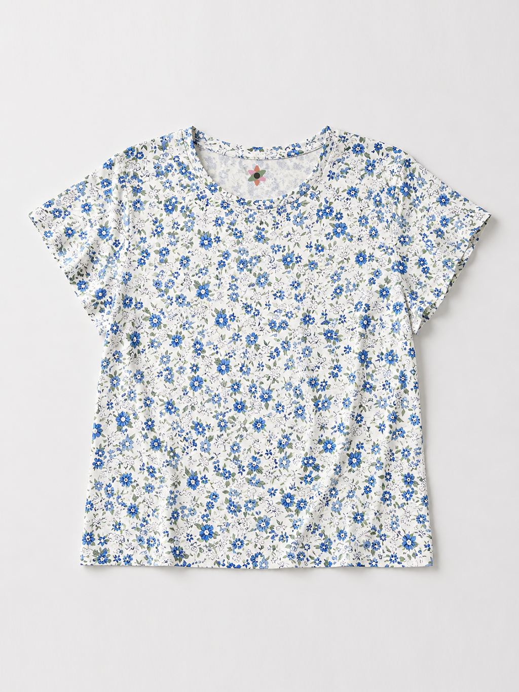 Florina * Floral Print Cap Sleeve Tee
