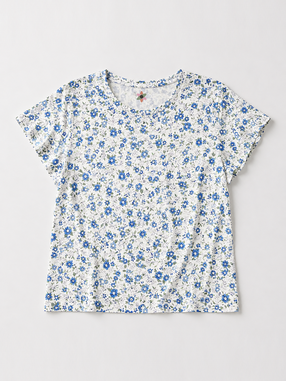 Florina * Floral Print Cap Sleeve Tee